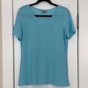 Like New! JM Collection Short Sleeve Scoop Neck Textured Pullover Top M